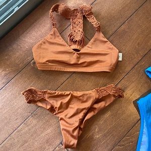 Floor Orange bronze bikini size small